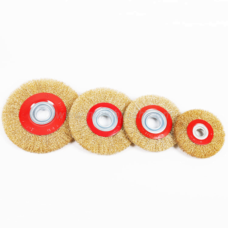Brass Coated Wire Wheel Brush_Wire Wheel Polishing Brush_Brush Wire