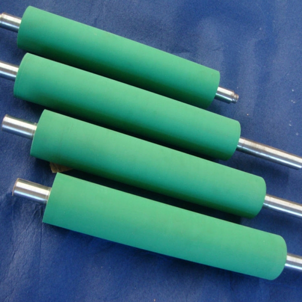 rubber roller with shaft