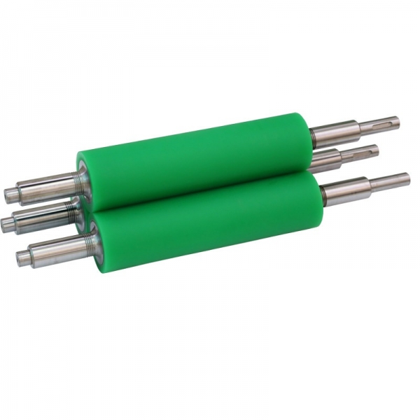 rubber roller with shaft