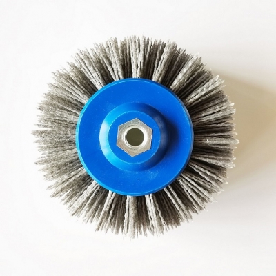 140MM Abrasive Nylon Rotary Wheel Brush for Woodworking