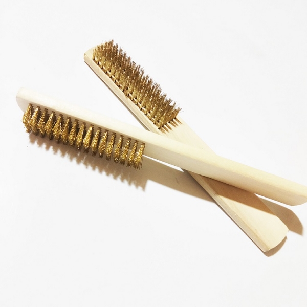 wood handle steel wire brush