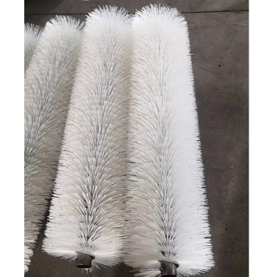 Rotary Spiral White Nylon Cleaning Brush Roller