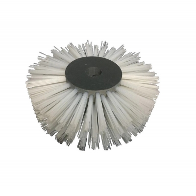 Industrial Cleaning Rotating White Bristle Cylinder Nylon Cylinder Round Roller Brush