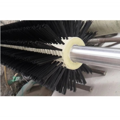 Cylindrical Cleaning Steel Shaft Nylon Filament Bristle Conveyor Belt Sweep Roller Brush