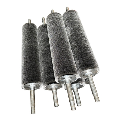 rolling mill industry steel aluminum belt cleaning stainless steel brush roller