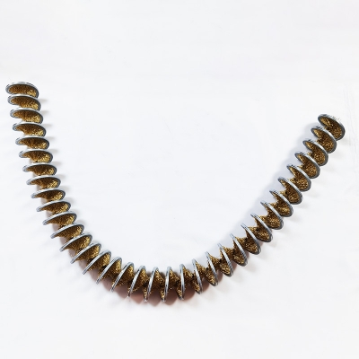 Copper-plated steel wire inverted spiral brush coil brush for descaling