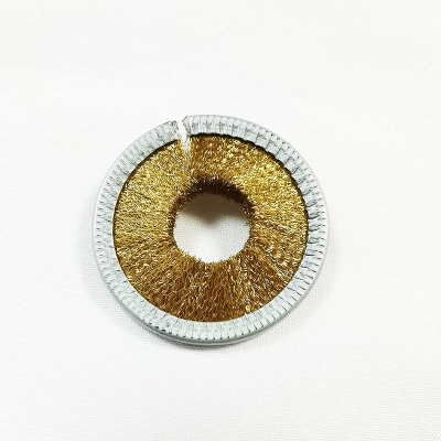 Brass wire inverted disc coil brush seal ring spiral brush